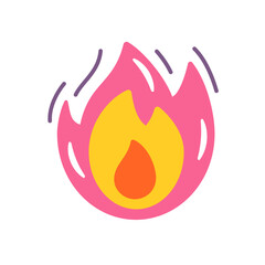 Fototapeta premium Hot fire burn emoji icon
