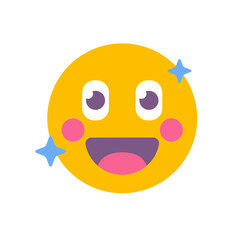 Happy smiley face emoji icon