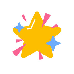 Obraz premium Star gold review emoji icon