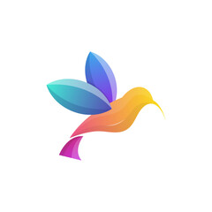 Hummingbird Logo Vector Design Template