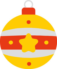 Christmas holiday ornament, hanging bauble vector