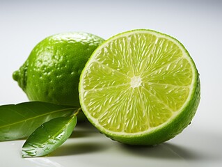 Fresh lime. Isolated.