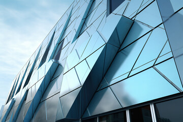 Obraz premium Architectural features of the modern futuristic building