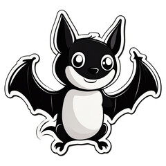 Cute black bat for Halloween.