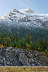 winter vs fall, season change in mountains