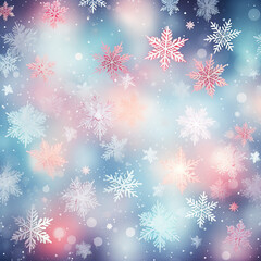 Fototapeta na wymiar Pastel Snowflake Vintage Digital Paper Clip Art Sublimation Background