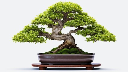 Bonsai tree. Isolated.