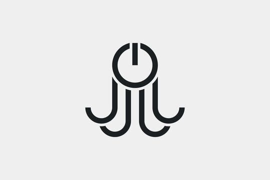 Octopus Power Button Logo