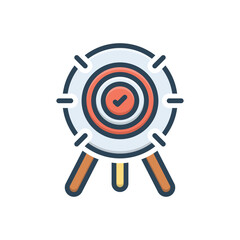 Color illustration icon for accurate