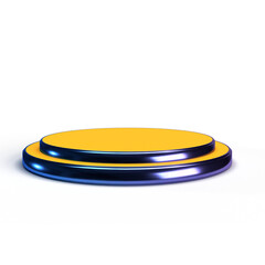 PNG Pedestals Set. Pedestal with golden line on isolated transparent background. Podium for advertising, podium for products. PNG	