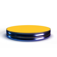 PNG Pedestals Set. Pedestal with golden line on isolated transparent background. Podium for advertising, podium for products. PNG