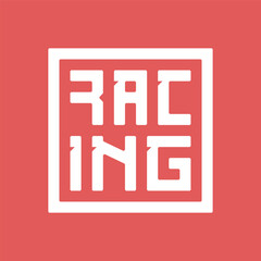 Racing lettering design