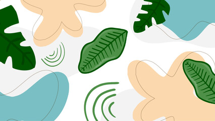 Abstract organic background vector flat design with colorful element