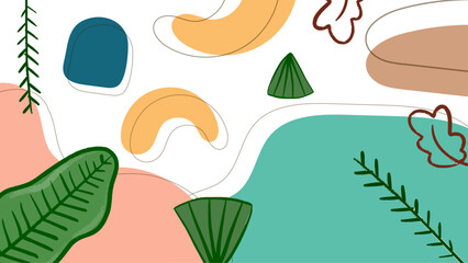 Vector flat design abstract element organic background