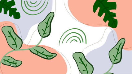 Abstract organic background vector flat design with colorful element