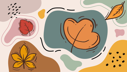 Colorful organic abstract modern background with element