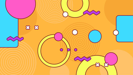 Colorful colourful modern memphis geometric background vector illustration