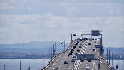 海ほたるPAから見える東京湾アクアライン