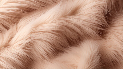 Beige faux fluffy fur background