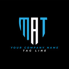 MAT letter logo creative design with vector graphic Pro Vector