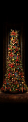 Obraz na płótnie Canvas Long image, Christmas tree.