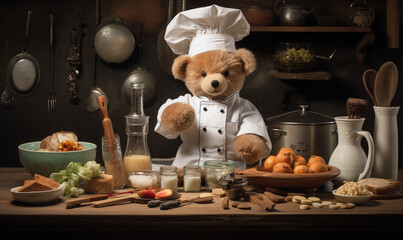 Teddy bear chef