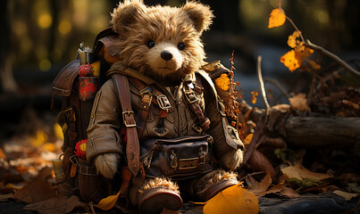 Teddy bear adventurer