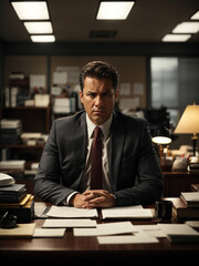 Angry manager in the office