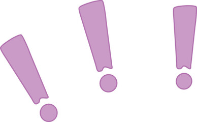 可愛いピンク色のビックリマーク