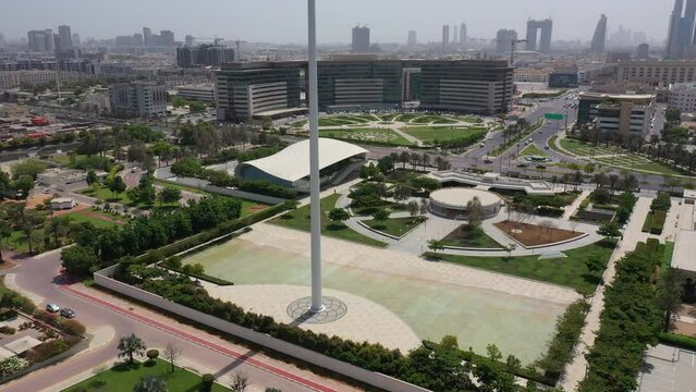 Aerial view of Dubai's Etihad Museum
