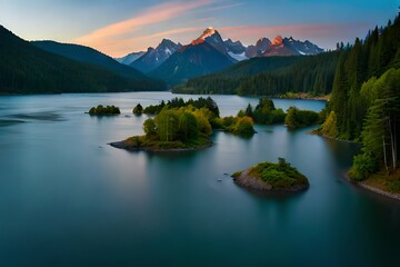 Obraz premium lake in the morning