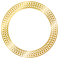  decorative frame vintage circle golden frame isolated on white background windows transparent background png file ready to use