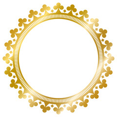  decorative frame vintage circle golden frame isolated on white background windows transparent background png file ready to use