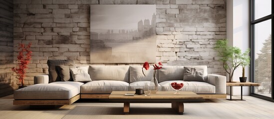 illustration of a contemporary living room s interior