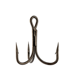 metal fishing hook with spinner, isolated on white background