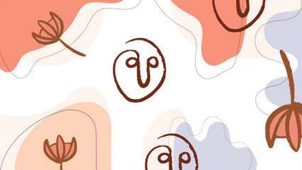 Vector colorful simple flat abstract organic background