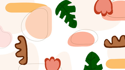 Vector flat design abstract element organic background