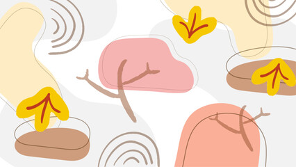 Vector flat design abstract element organic background