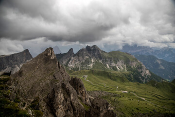 Fototapeta premium Majestic view from the Monte Nuvolau in Italian Dolomites.