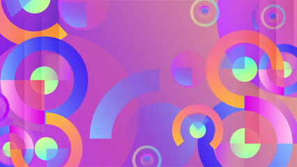 Colorful colourful vector abstract gradient background with geometric shapes