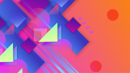 Colorful colourful vector abstract gradient background with geometric shapes