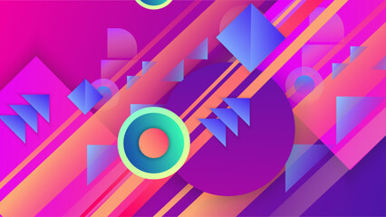 Colorful colourful gradient abstract background with geometric shape