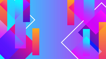 Colorful colourful geometric gradient background. Abstract composition with shapes