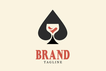 The iconic logo of Spades and a glass of Wine
