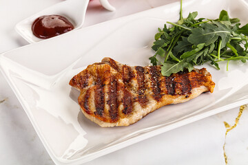 Delicous grilled pork meat steak