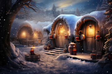 Winter Wonderland: Cozy Cabin Enveloped in Snow