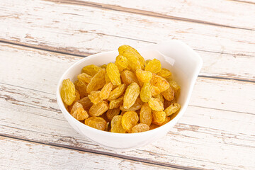 Yellow raisin - dry grape berries