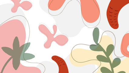 Vector flat design abstract element organic background