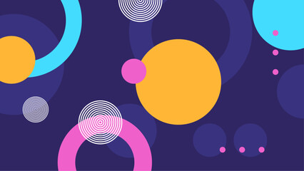 Colorful colourful vector creative flat geometric design for abstract background with shapes and memphis style