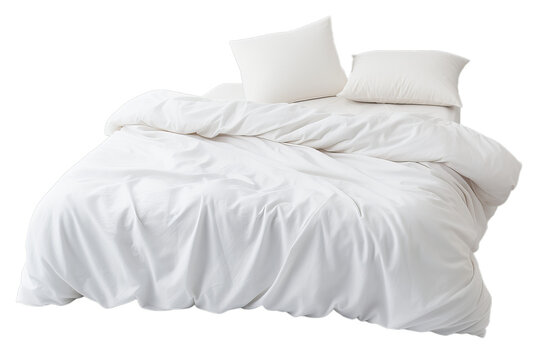 white bed with pillows